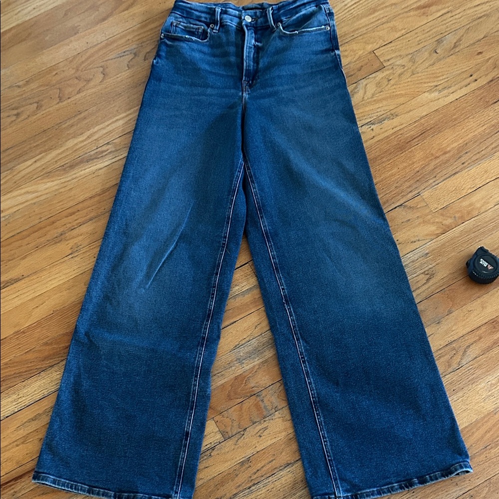 Good American Dark Blue Flare Jeans